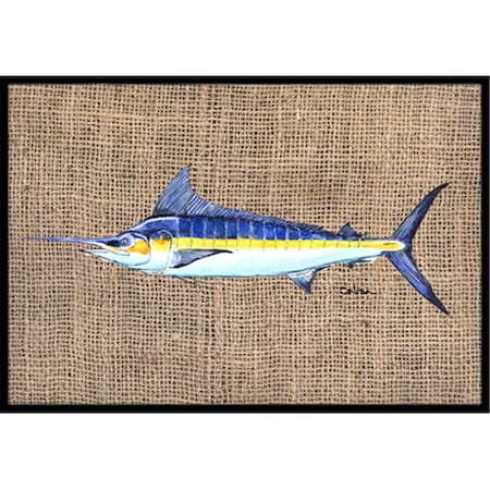 Jensendistributionservices 18 x 27 in. Fish-Marlin Indoor & Outdoor Doormat MI2549393